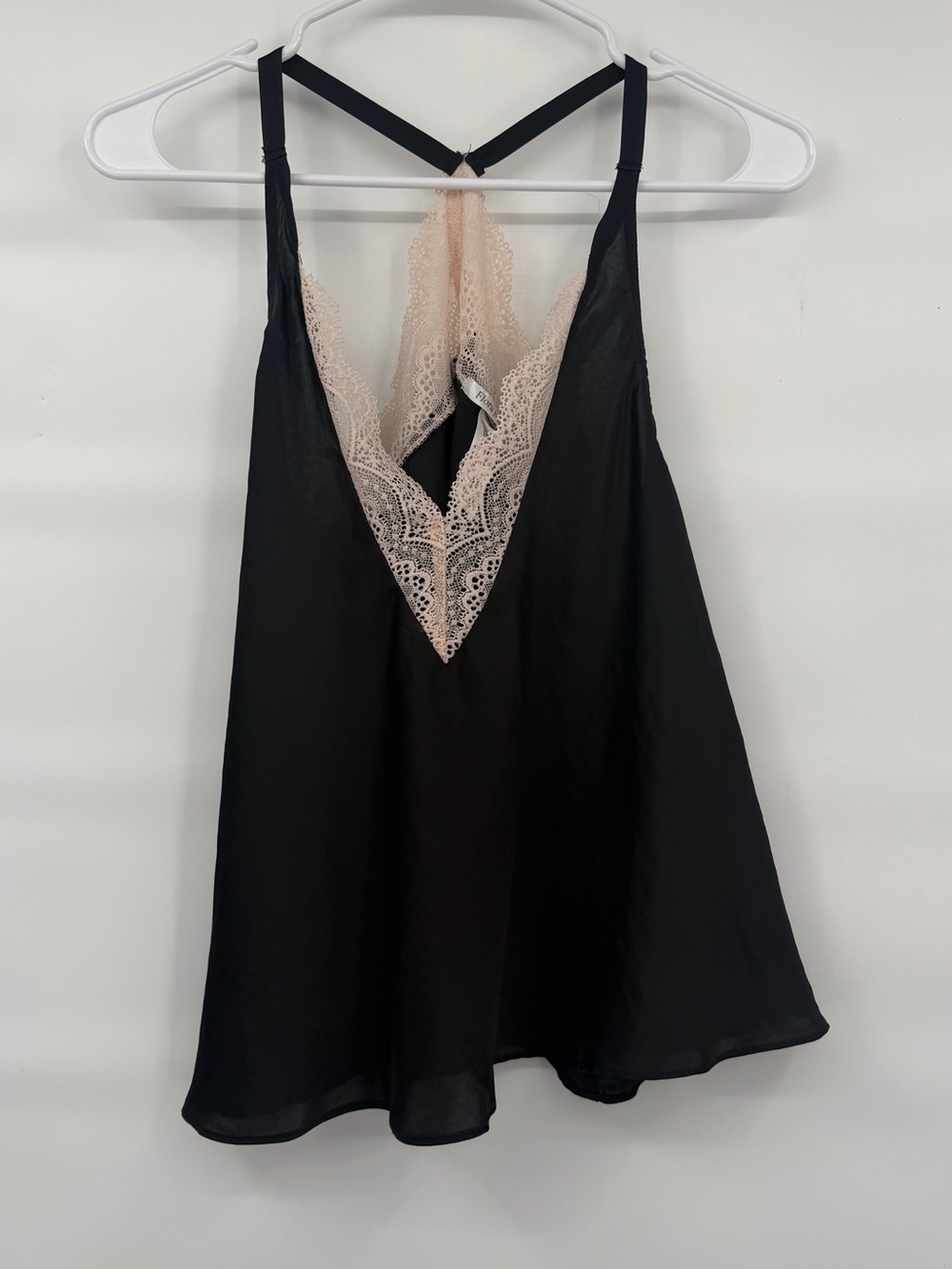 Flora Nikrooz back satin black lace Cami tank